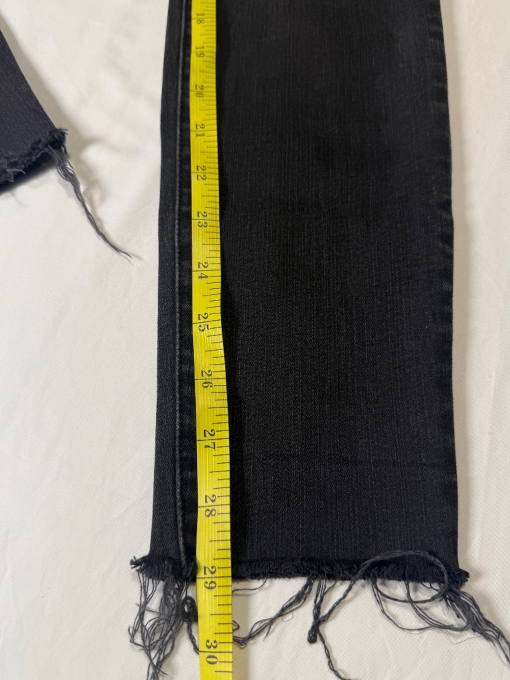 Madewell High-Rise Skinny Jeans Black Distressed Size 28T Tall - Picture 11 of 13